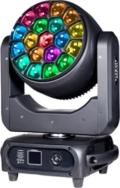Вращающаяся голова, типа Wash с эффектом Bee Eye PRC-M1940B mini 19pcs×40W RGBW 4in1 LED Mini Wash Moving Head Light
