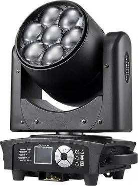 PRC-M740B 7pcs×40W RGBW 4in1 LED Mini Wash Moving Head Light