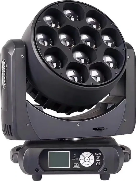 Световая вращающаяся голова LL-М100А 12pcs*40W 4in1 OSRAM LED Zoom wash light